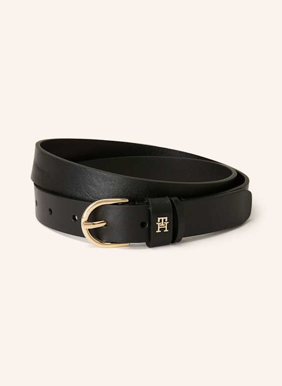 TOMMY HILFIGER Ledergürtel SCHWARZ