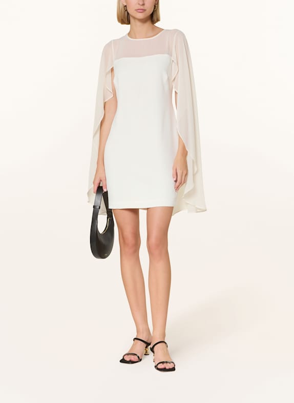 LAUREN RALPH LAUREN Cocktailkleid mit Volants CREME