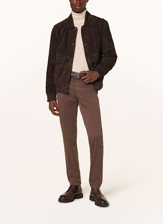 windsor. Chinosy CINO slim fit CIEMNOBRĄZOWY