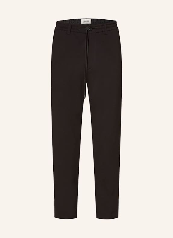 DRYKORN Jersey pants DEGER in jogger style slim fit BLACK