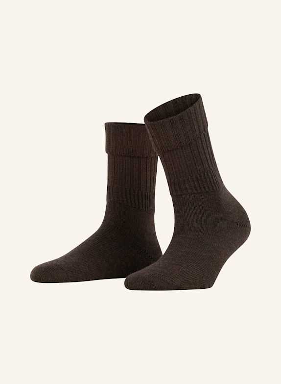 FALKE Socks STRIGGINGS 5450 DARK BROWN