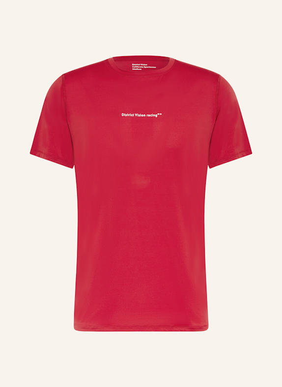 District Vision Koszulka do biegania CIEMNOCZERWONY