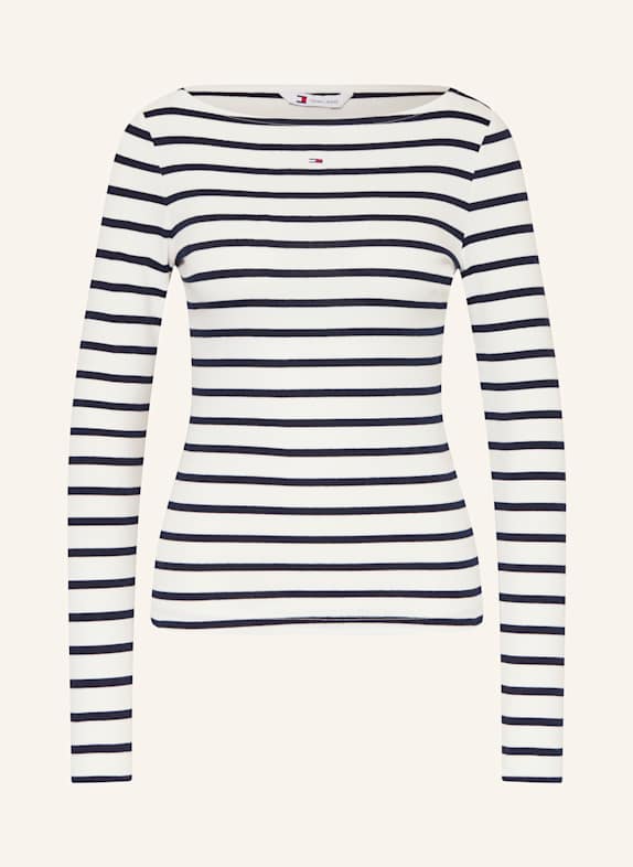 TOMMY JEANS Longsleeve CREME/ DUNKELBLAU