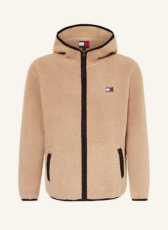 TOMMY JEANS Teddyfell-Jacke HELLBRAUN