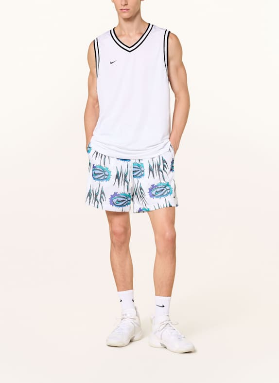 Nike Basketbalshorts PRACTICE WIT / ZWART / PETROL