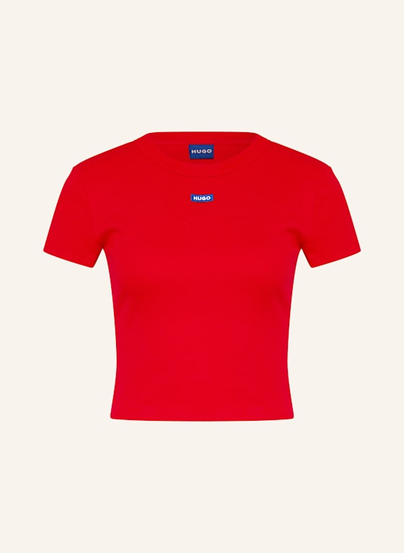 HUGO BLUE Cropped-Shirt ROT