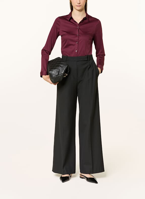 Soluzione Overhemdblouse van jersey DONKERROOD