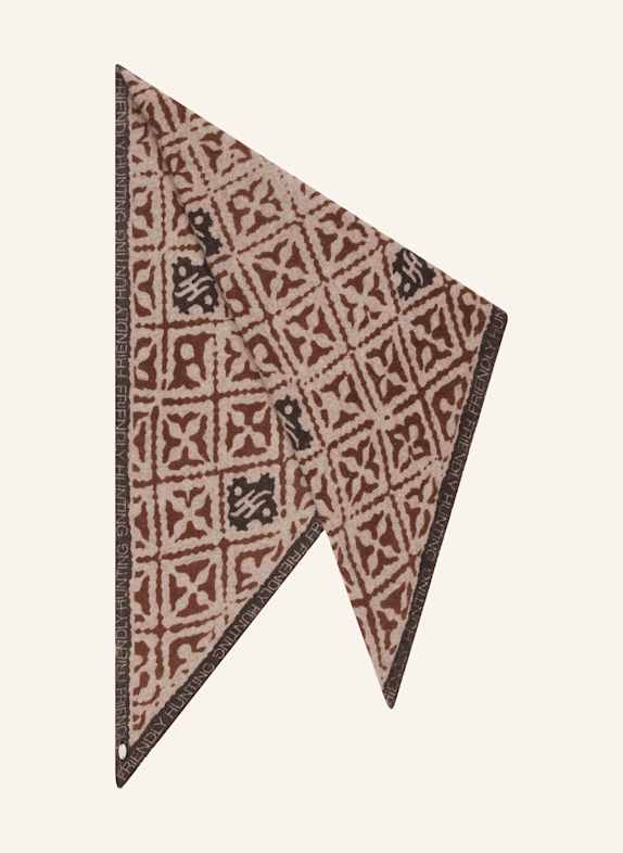 friendly hunting Dreieckstuch aus Cashmere TAUPE/ BRAUN