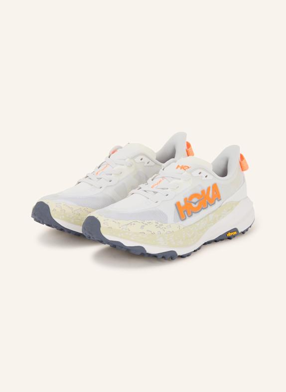 HOKA Trailrunning-Schuhe SPEEDGOAT 6 WEISS/ ECRU/ NEONORANGE