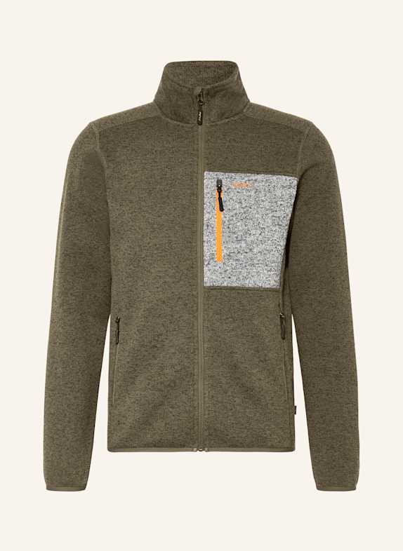 me°ru' Kardigan z polaru ASKERSUND CIEMNOZIELONY