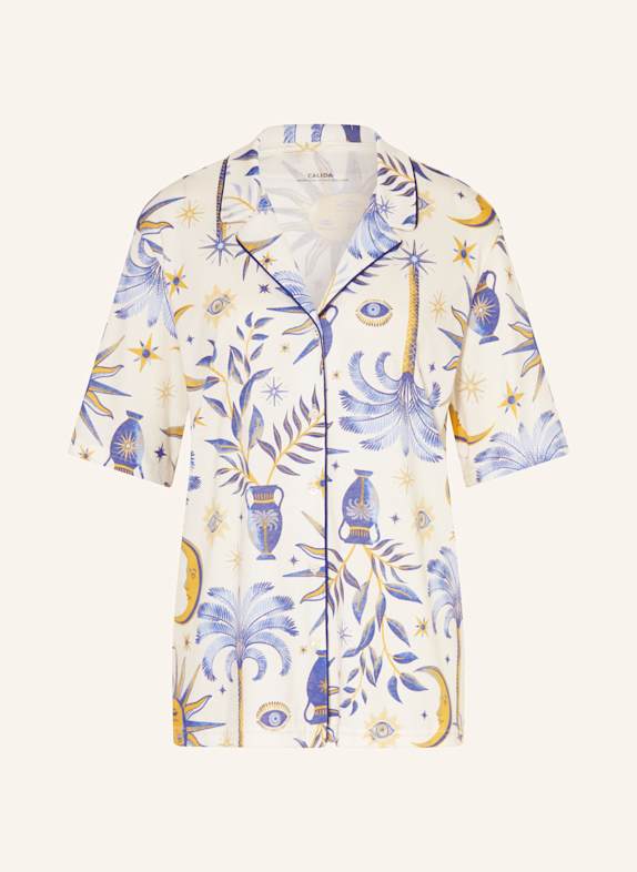 CALIDA Schlafshirt FAVOURITES MAGIC CREME/ BLAU/ DUNKELGELB