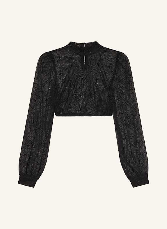Johann & Johanna Dirndlbluse aus Mesh SCHWARZ