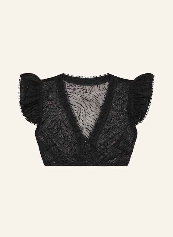 Johann & Johanna Dirndlbluse aus Mesh SCHWARZ