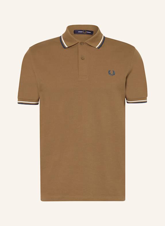 FRED PERRY Piqué-Poloshirt COGNAC