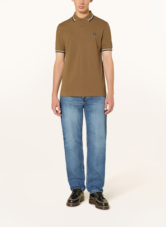 FRED PERRY Piqué poloshirt COGNAC