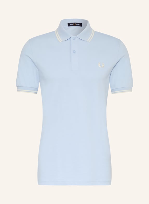 FRED PERRY Piqué-Poloshirt HELLBLAU