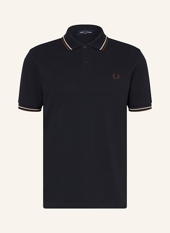FRED PERRY Piqué-Poloshirt DUNKELBLAU