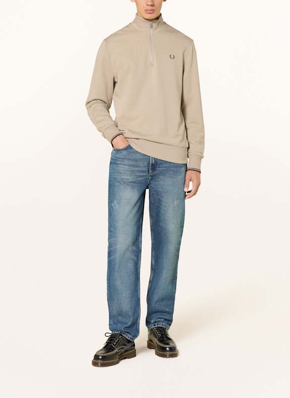 FRED PERRY Sweatshirt met capuchon BEIGE