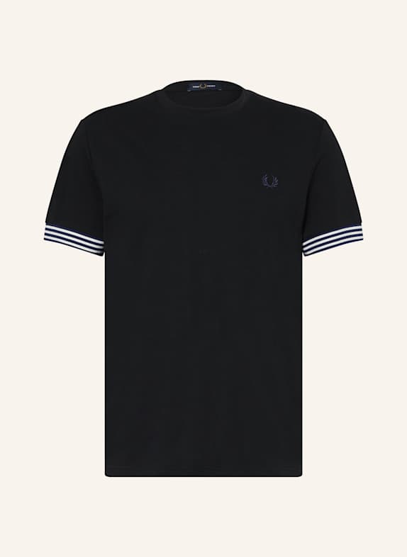 FRED PERRY T-Shirt aus Piqué SCHWARZ
