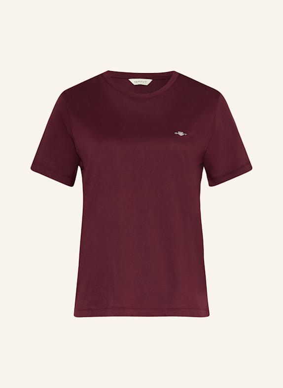 GANT T-Shirt DUNKELROT