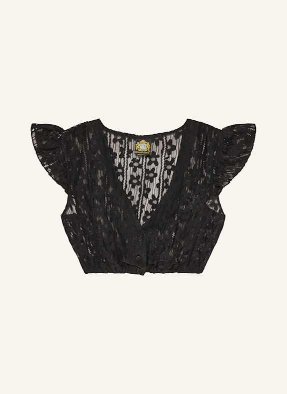 Hammerschmid Dirndl blouse ANINA made of lace BLACK