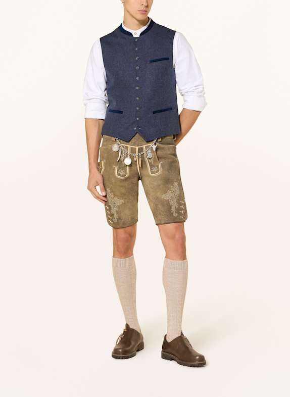 Hammerschmid Vestă tradițională MANUEL Extra Slim Fit ALBASTRU