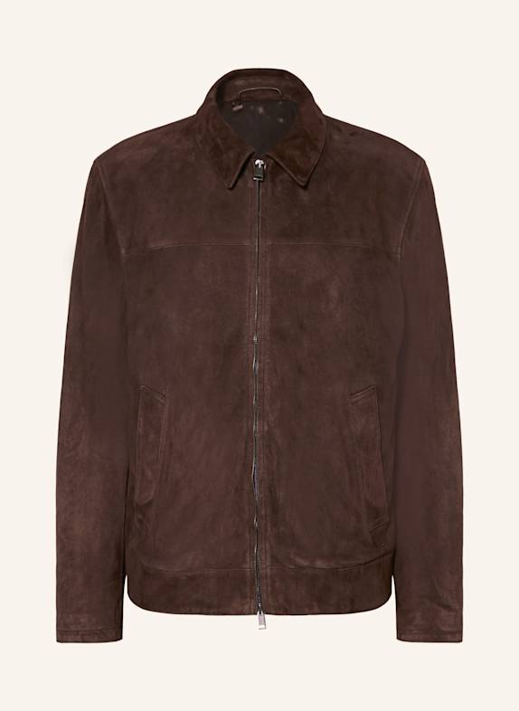 Brioni Leather jacket DARK BROWN