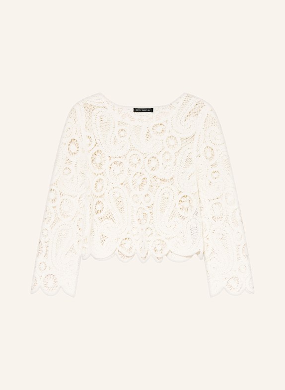 Betty Barclay Häkelpullover WEISS