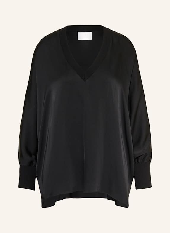 IVI collection Blusenshirt aus Seide SCHWARZ