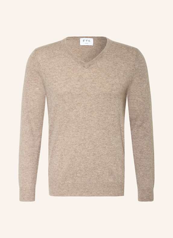 FTC CASHMERE Cashmere-Pullover DUNKELBRAUN