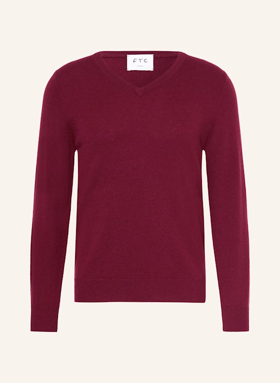 FTC CASHMERE Cashmere-Pullover DUNKELROT