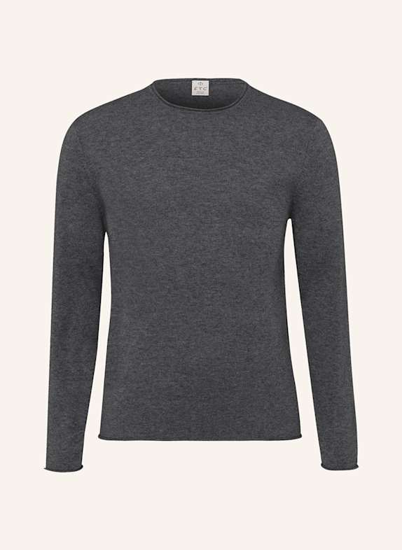 FTC CASHMERE Pullover mit Cashmere DUNKELGRAU