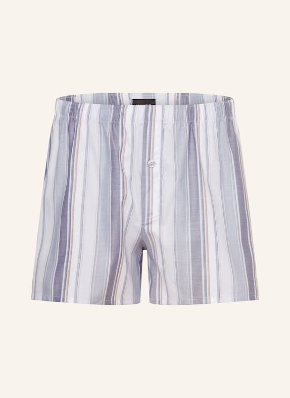 HANRO Bokserki tkane FANCY WOVEN JASNOCZARY / SZAROBRĄZOWY / BIAŁY