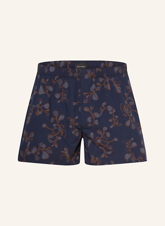 HANRO Woven boxer shorts FANCY WOVEN DARK BLUE