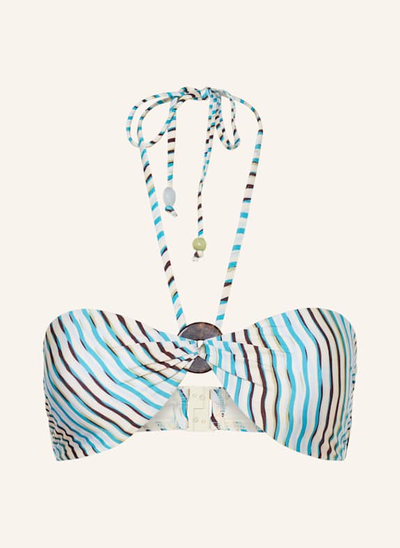 JETS Australia Bandeau-Bikini-Top LOTUS TÜRKIS/ CREME/ OLIV