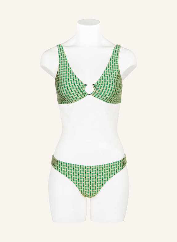 JETS Australia Bralette-bikinitop MATALLA GEO GROEN / OLIJF / LICHTORANJE