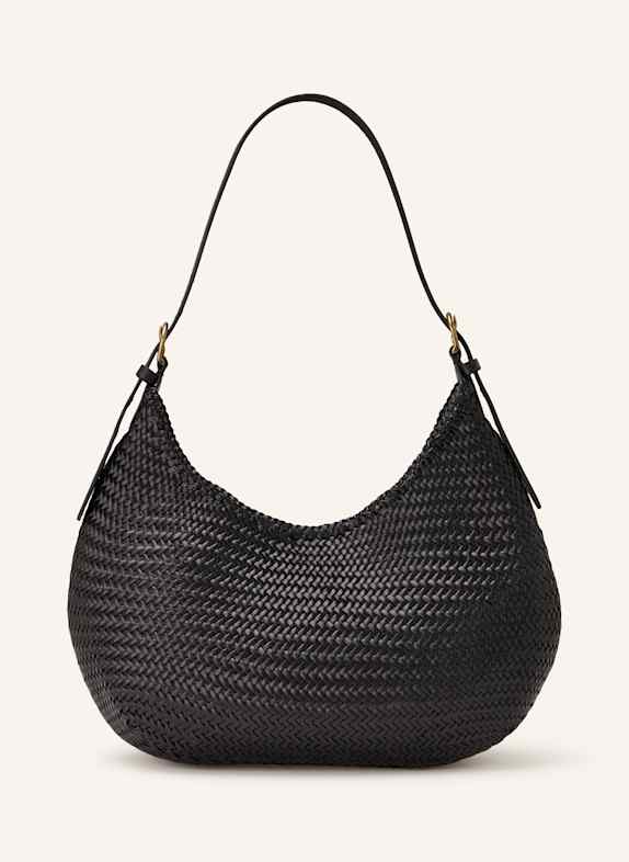 DRAGON DIFFUSION Torebka hobo LUNA MEZZA MEDIUM CZARNY