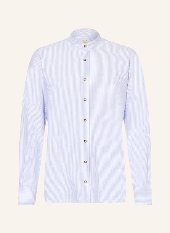 DU4 Chemise traditionnelle HANSI coupe classique avec col montant BLEU CLAIR/ BLANC