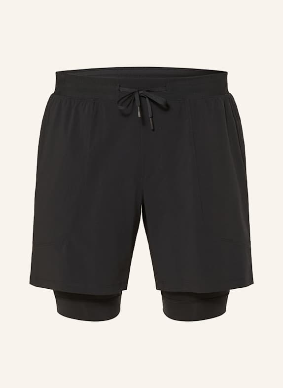 lululemon 2-in-1-Trainingsshorts LICENSE TO TRAIN 7IN SCHWARZ