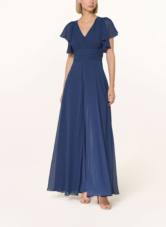 SWING Jumpsuit mit Volants DUNKELBLAU