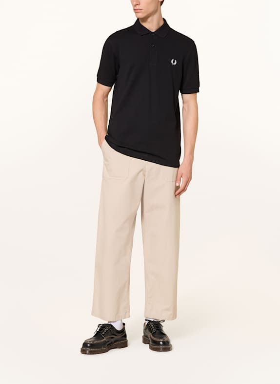 FRED PERRY Piqué poloshirt Regular Fit ZWART