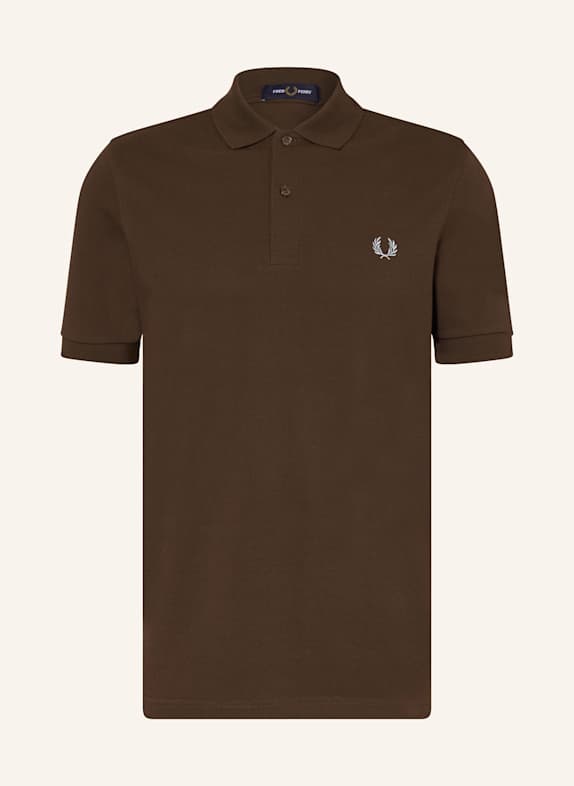 FRED PERRY Piqué-Poloshirt Regular Fit DUNKELBRAUN