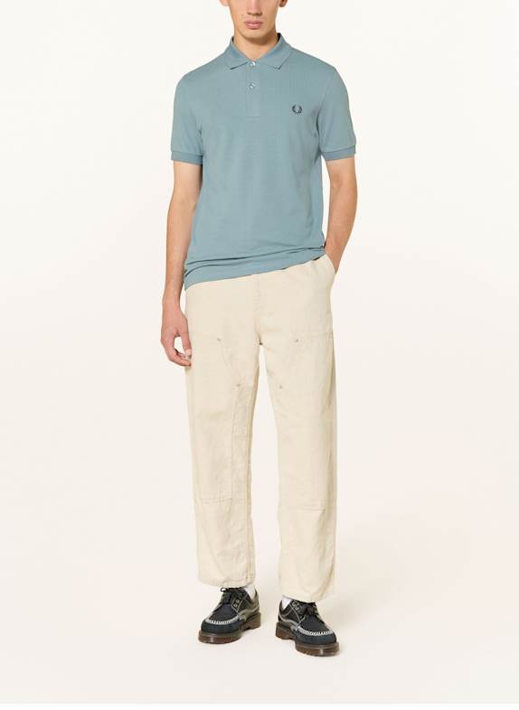 FRED PERRY Piqué-poloskjorte i regular fit BLÅGRÅ