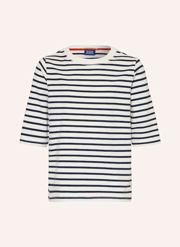 SCOTCH & SODA T-Shirt WEISS/ DUNKELBLAU