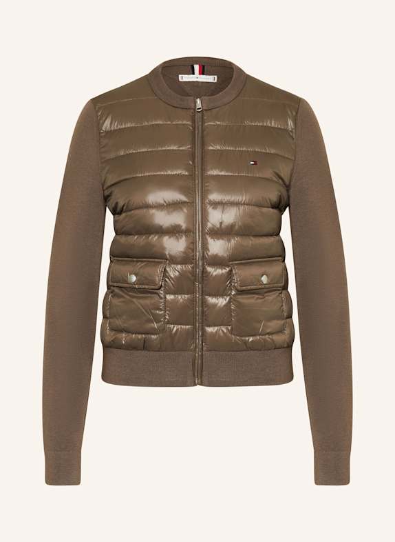 TOMMY HILFIGER Steppjacke im Materialmix BRAUN