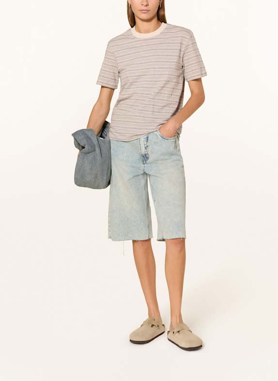 carhartt WIP T-shirt GELLAR MØRKEBRUN / BEIGE