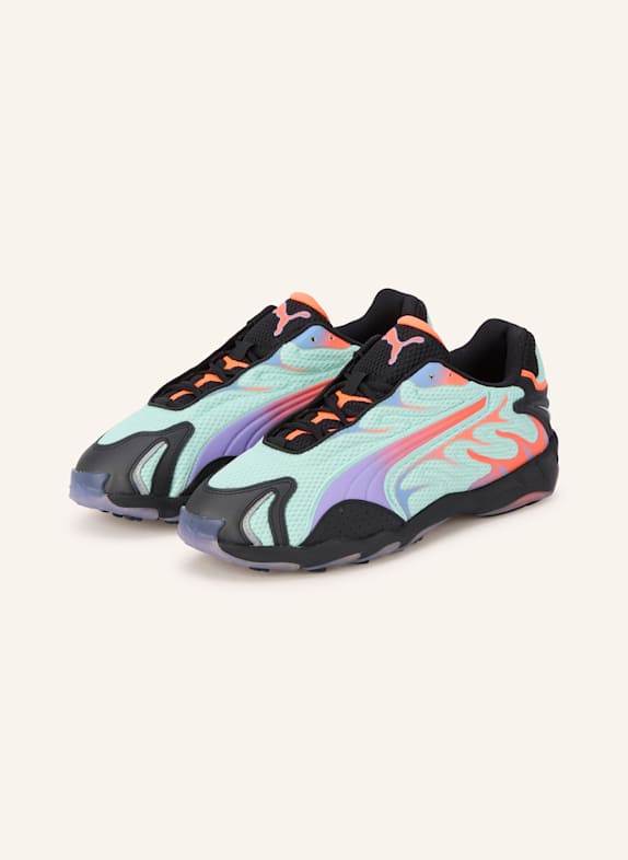 PUMA Sneaker INHALE WEISS/ NEONTÜRKIS/ NEONLILA