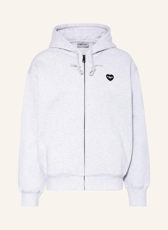 carhartt WIP Sweatjacke HEART HELLGRAU/ SCHWARZ