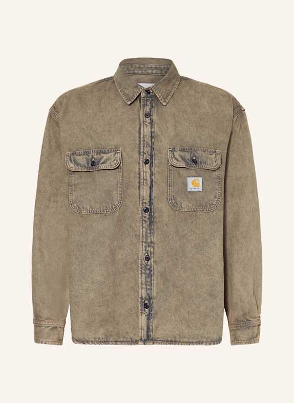 carhartt WIP Jeans-Overjacket TIGAN 3FUGD BLUE LEATHER GARMENT DYED