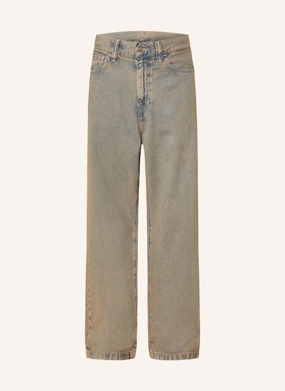 carhartt WIP Jeans LANDON Loose Tapered Fit 3FUGD BLUE LEATHER GARMENT DYED